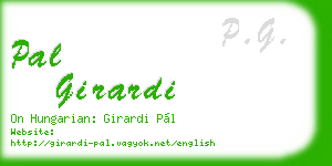 pal girardi business card